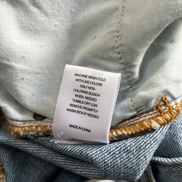 A Loves A
Distressed Washed Denim Twill Wide Leg Capri Jeans - Picture 8 of 13